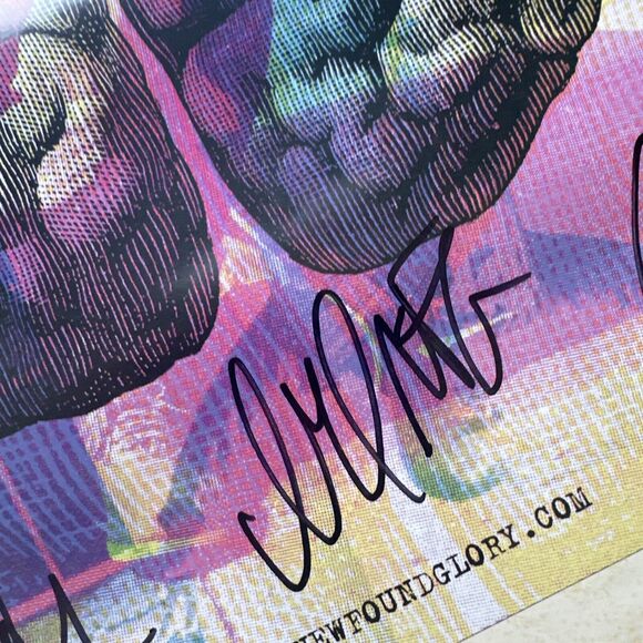 New Found Glory Radiosurgery Album Cover Promo Poster Autograph Signed 13x19" - Picture 3 of 13